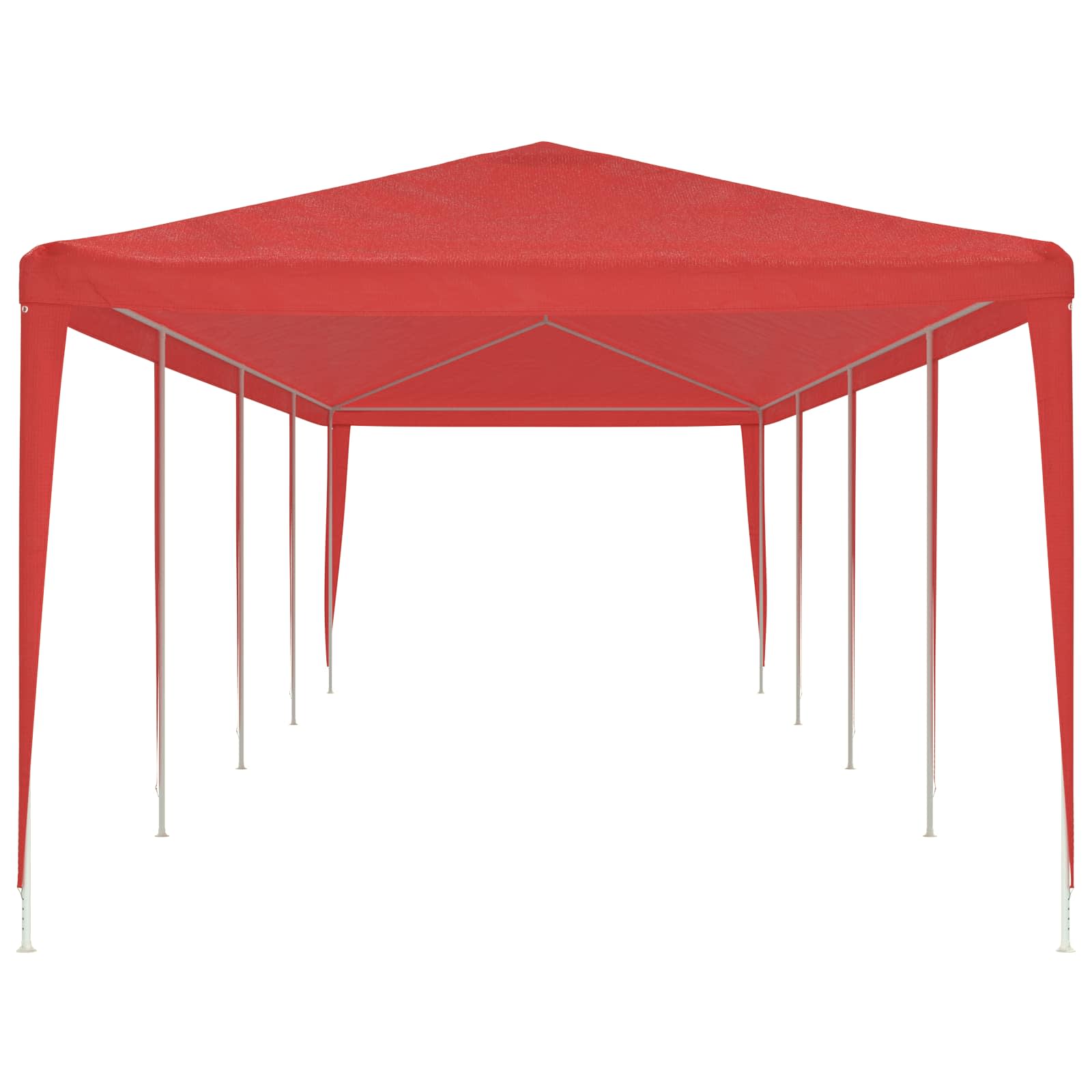 Partytent Rood 1200 x 300 x 255 cm PE en staal image 3