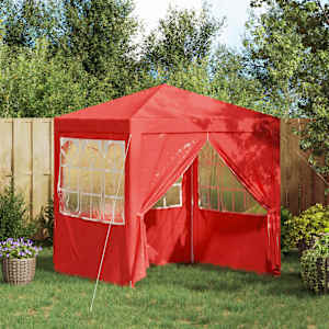 Zabavni šotor Rdeča 200 x 200 x 240 cm PE in jeklo