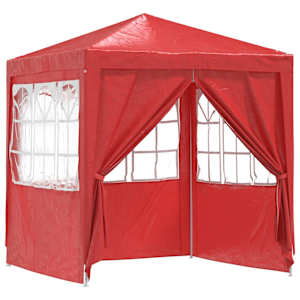vidaXL Pidutelgid 200 x 200 x 240 cm Punane PE ja teras