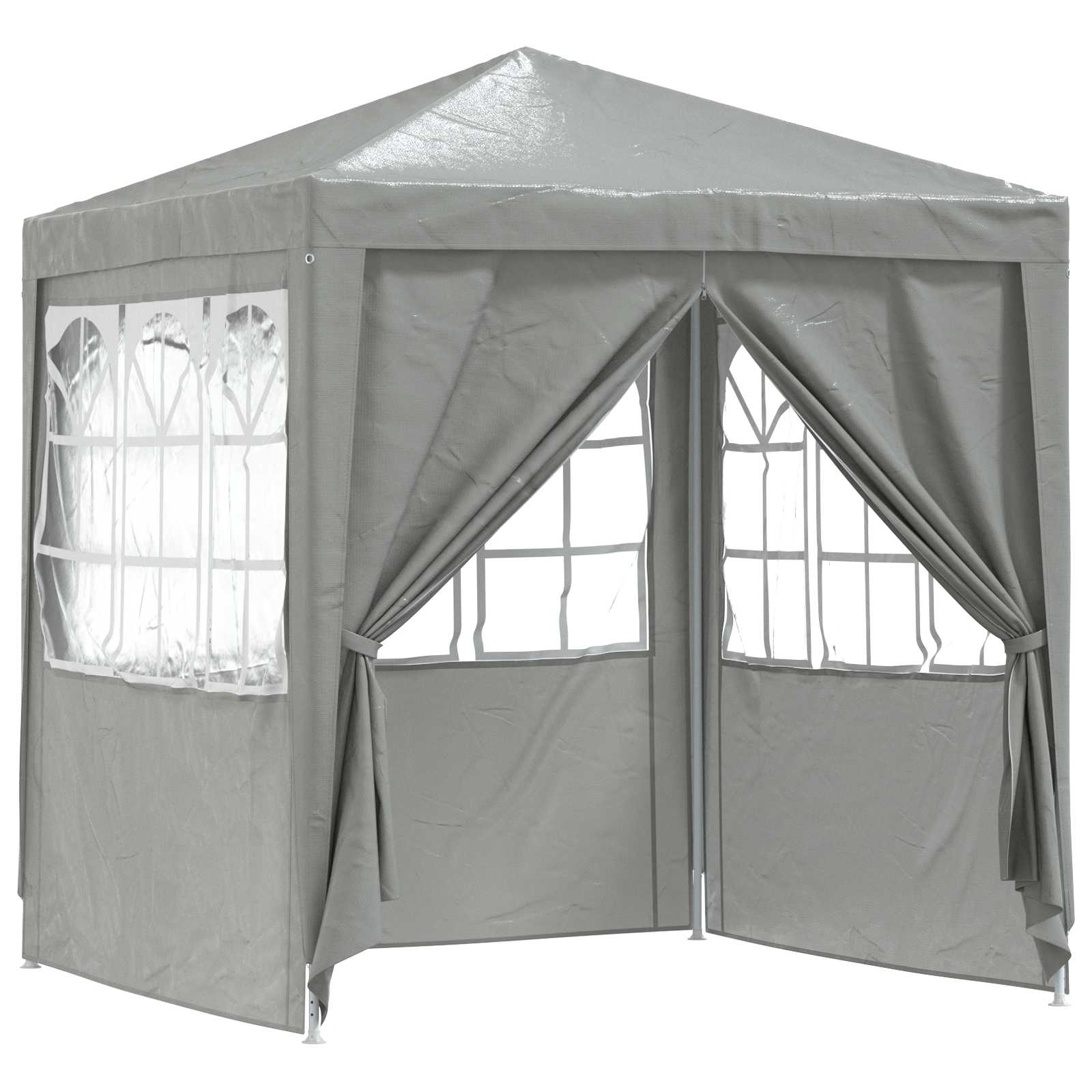 Partytent Lichtgrijs 200 x 200 x 240 cm PE en staal image 2
