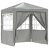 vidaXL Pidutelgid 200 x 200 x 240 cm Helehall PE ja teras