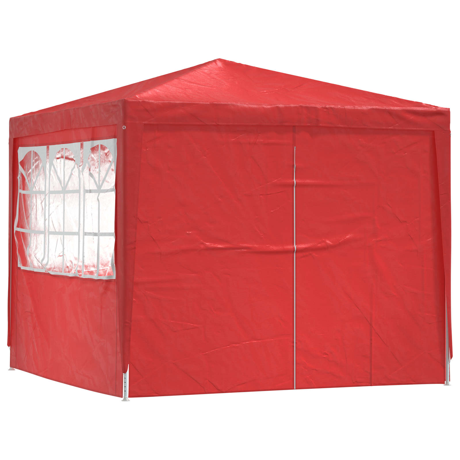 Partytent Rood 250 x 250 x 240 cm PE en staal image 3