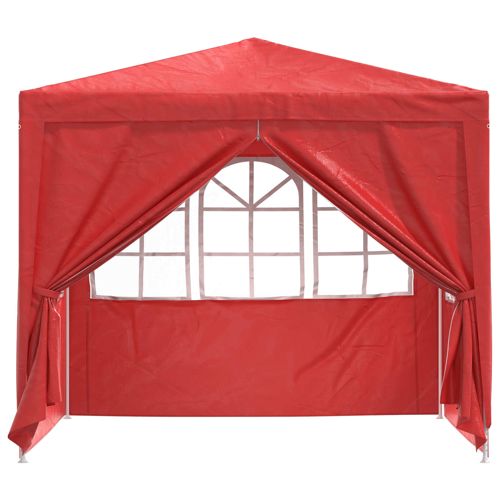 Partytent Rood 250 x 250 x 240 cm PE en staal image 4