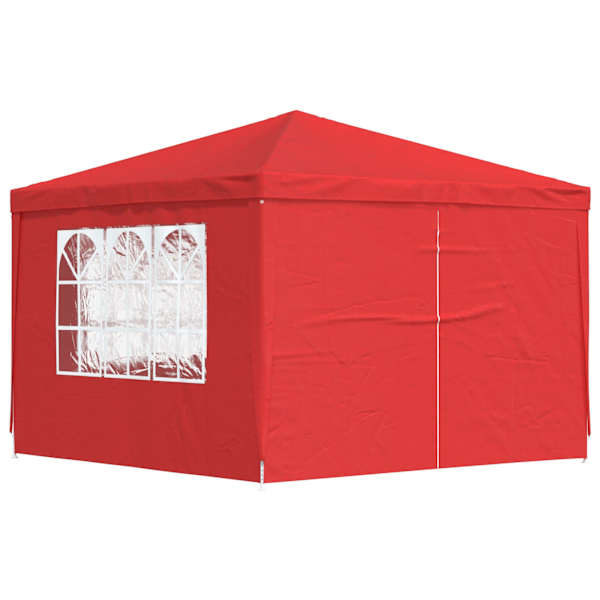 vidaXL Pidutelgid 300 x 300 x 255 cm Punane PE ja teras