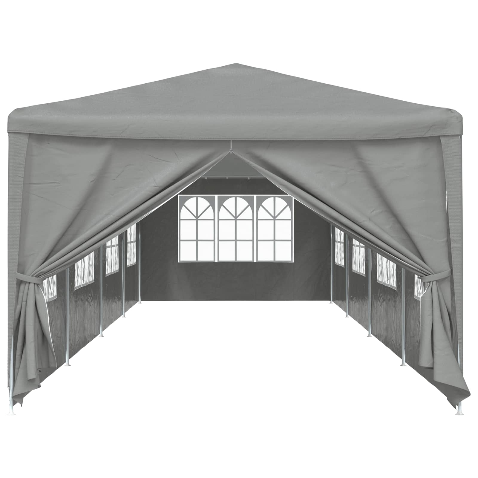 VidaXL Partytent 1200 X 300 X 255 Cm Lichtgrijs Pe En Staal