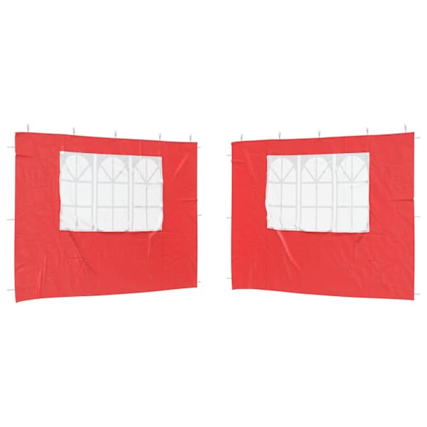 vidaXL Peotelgi k&uuml;lgtool 2 tk 300 x 195 cm Punane PE ja teras