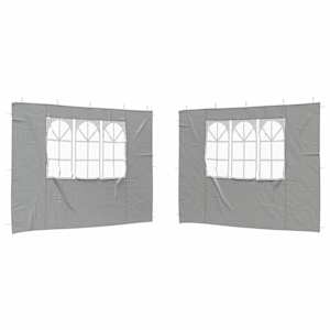 vidaXL Peotelgi k&uuml;lgtool 2 tk 300 x 195 cm Helehall PE ja teras
