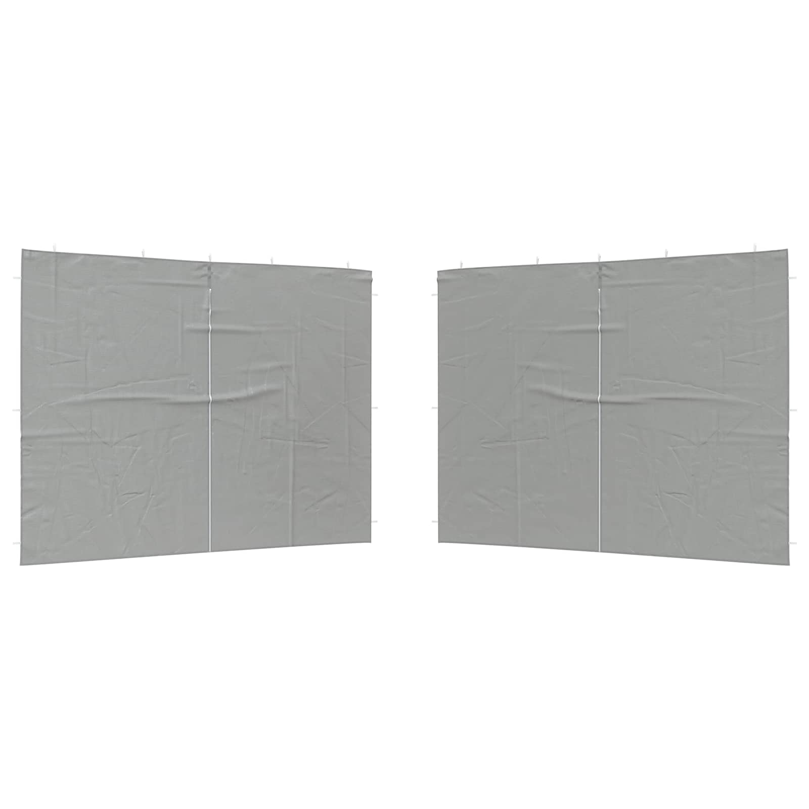 Party Tent Zijwand 2 pcs Lichtgrijs 400 x 195 cm PE en staal image 2