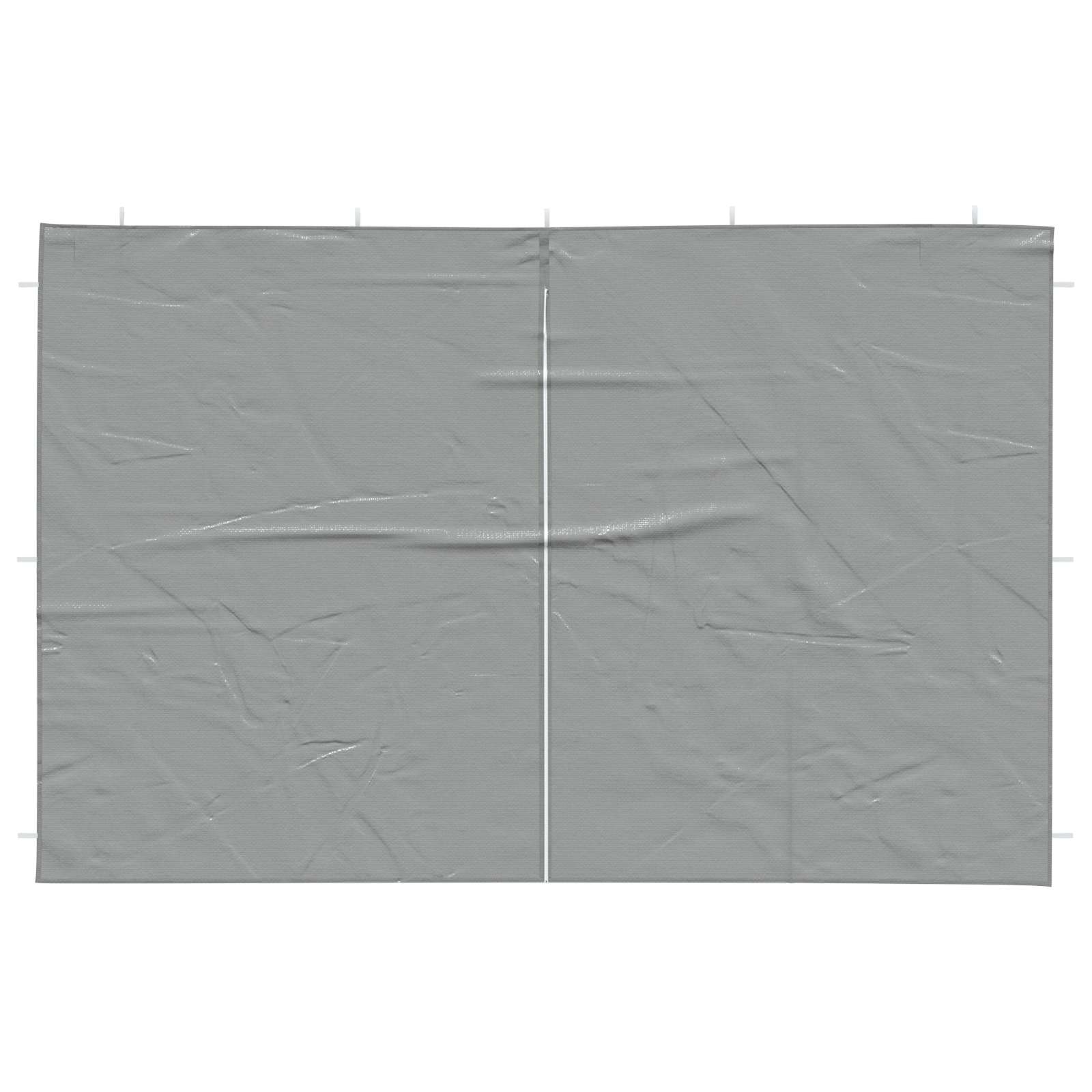 Party Tent Zijwand 2 pcs Lichtgrijs 400 x 195 cm PE en staal image 3