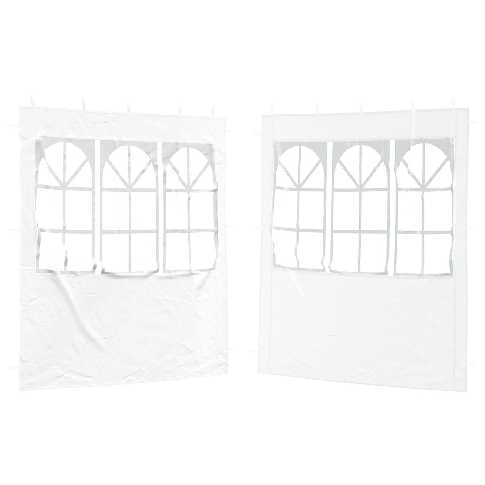 VidaXL Party Tent Zijwand 2 Pcs 200 X 195 Cm Wit Pe En Staal