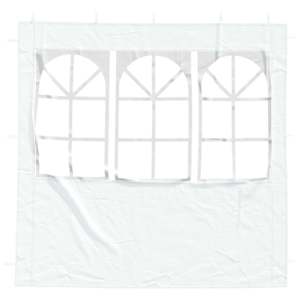 Boční stěna párty stanu 2 pcs 200 x 195 cm Bílá PE a ocel - obrázek 3