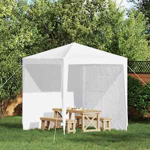 Boční stěna párty stanu 2 pcs Bílá 200 x 195 cm PE a ocel - obrázek 1