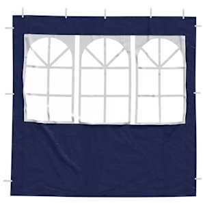 Boční stěna párty stanu 2 pcs 200 x 195 cm Modrá PE a ocel - obrázek 3