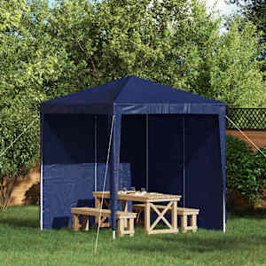 Boční stěna párty stanu 2 pcs Modrá 200 x 195 cm PE a ocel - obrázek 1