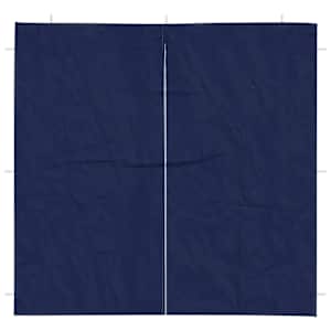 Boční stěna párty stanu 2 pcs Modrá 200 x 195 cm PE a ocel - obrázek 3