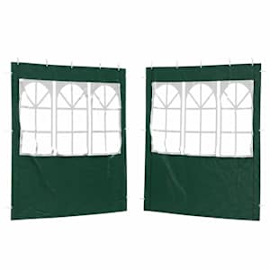 Boční stěna párty stanu 2 pcs 200 x 195 cm Zelená PE a ocel - obrázek 2