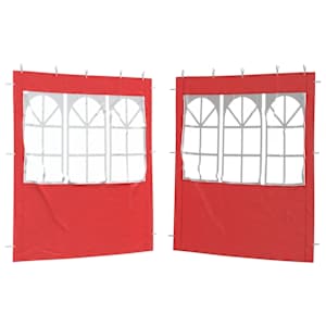 vidaXL Peotelgi k&uuml;lgtool 2 tk 200 x 195 cm Punane PE ja teras