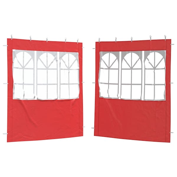 vidaXL Peotelgi k&uuml;lgtool 2 tk 200 x 195 cm Punane PE ja teras