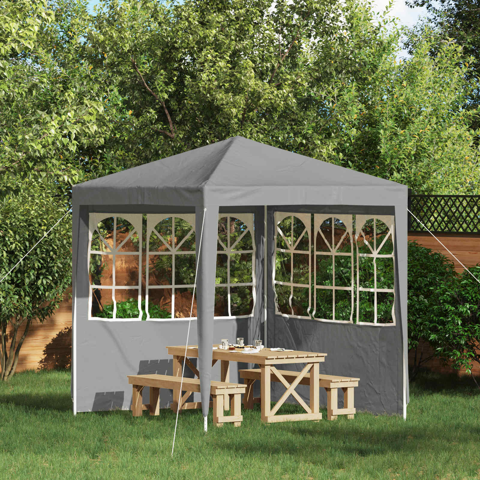 vidaXL Perete lateral pentru cort de petrecere 2 pcs 200 x 195 cm