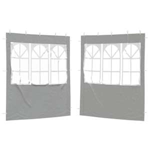 Boční stěna párty stanu 2 pcs 200 x 195 cm Světle šedá - obrázek 2