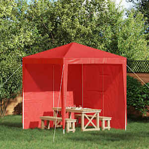 Stranska stena zabavnega šotora 2 pcs Rdeča 200 x 195 cm