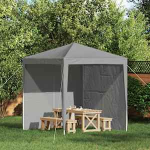 Stranska stena zabavnega šotora 2 pcs Svetlo siva 200 x 195 cm