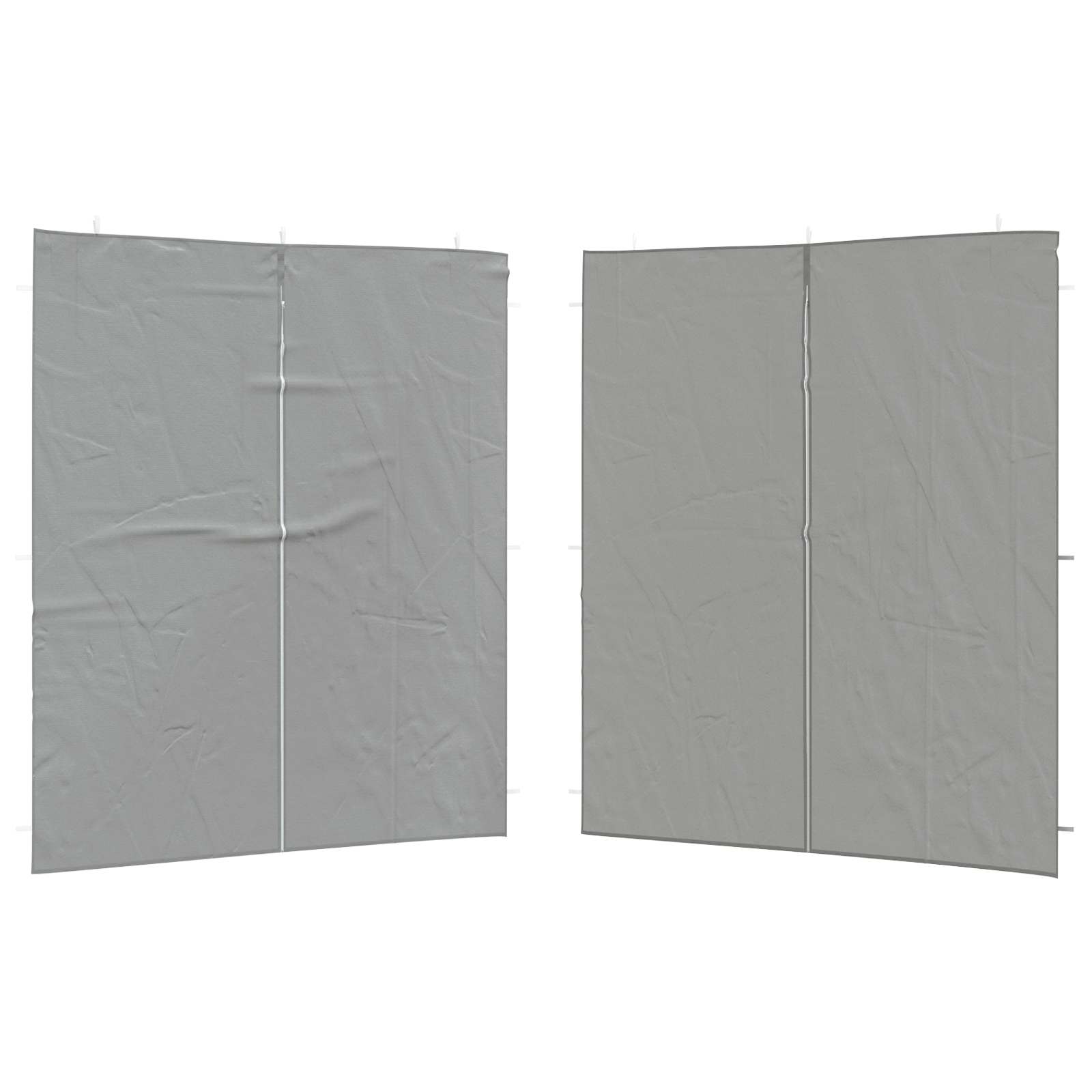 Party Tent Zijwand 2 pcs Lichtgrijs 200 x 195 cm PE en staal image 2