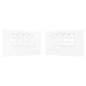vidaXL Peotelgi k&uuml;lgtool 2 tk 400 x 195 cm Valge PE ja teras
