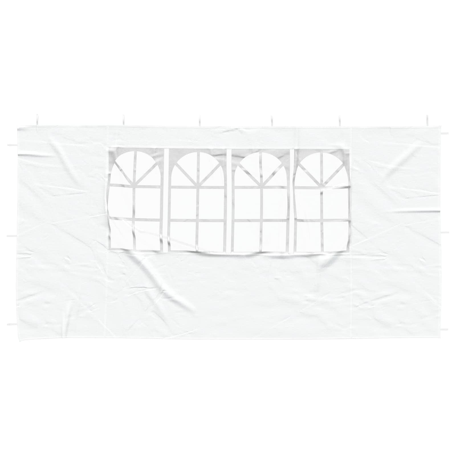 Party Tent Zijwand 2 pcs 400 x 195 cm Wit PE en staal image 3