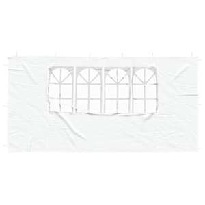 Boční stěna párty stanu 2 pcs 400 x 195 cm Bílá PE a ocel - obrázek 3