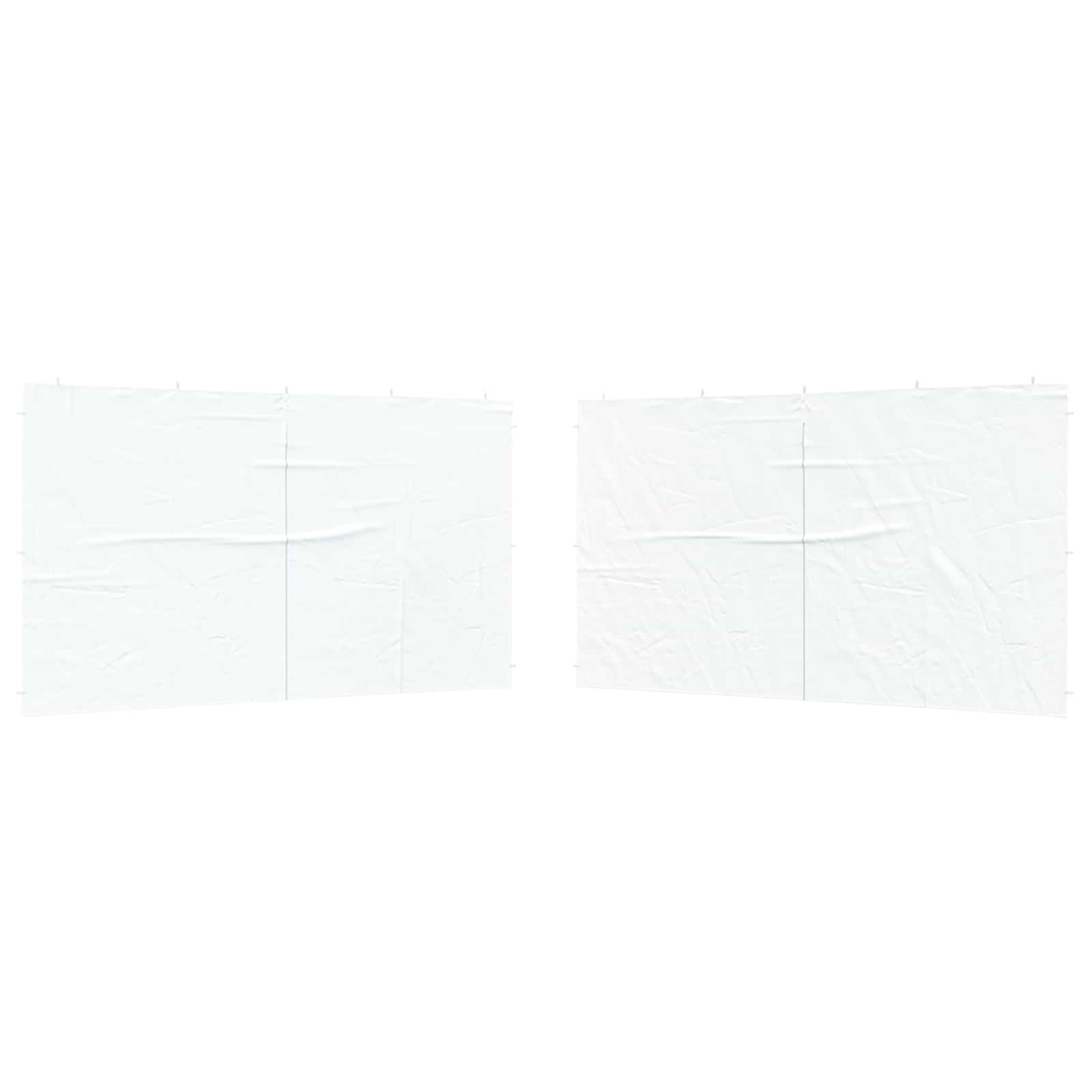 Party Tent Zijwand 2 pcs Wit 400 x 195 cm PE en staal image 2
