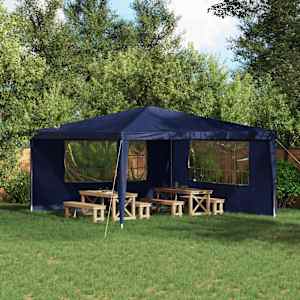 Stranska stena zabavnega šotora 2 pcs 400 x 195 cm Modra