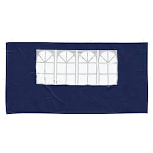 Boční stěna párty stanu 2 pcs 400 x 195 cm Modrá PE a ocel - obrázek 3