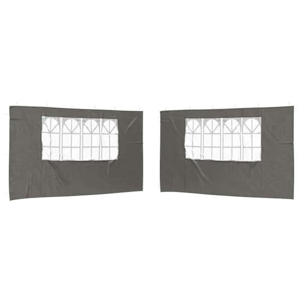 vidaXL Peotelgi k&uuml;lgtool 2 tk 400 x 195 cm Antratsiit PE ja teras