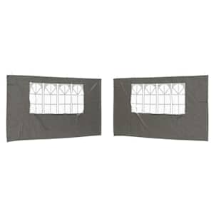Boční stěna párty stanu 2 pcs 400 x 195 cm Antracitová - obrázek 2