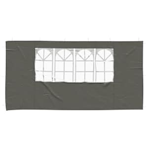 Boční stěna párty stanu 2 pcs 400 x 195 cm Antracitová - obrázek 3