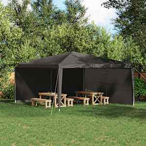 Stranska stena zabavnega šotora 2 pcs Antracit 400 x 195 cm