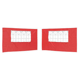 vidaXL Peotelgi k&uuml;lgtool 2 tk 400 x 195 cm Punane PE ja teras