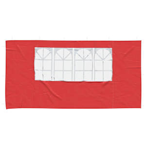Boční stěna párty stanu 2 pcs 400 x 195 cm Červená PE a ocel - obrázek 3