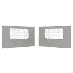 Boční stěna párty stanu 2 pcs 400 x 195 cm Světle šedá - obrázek 2