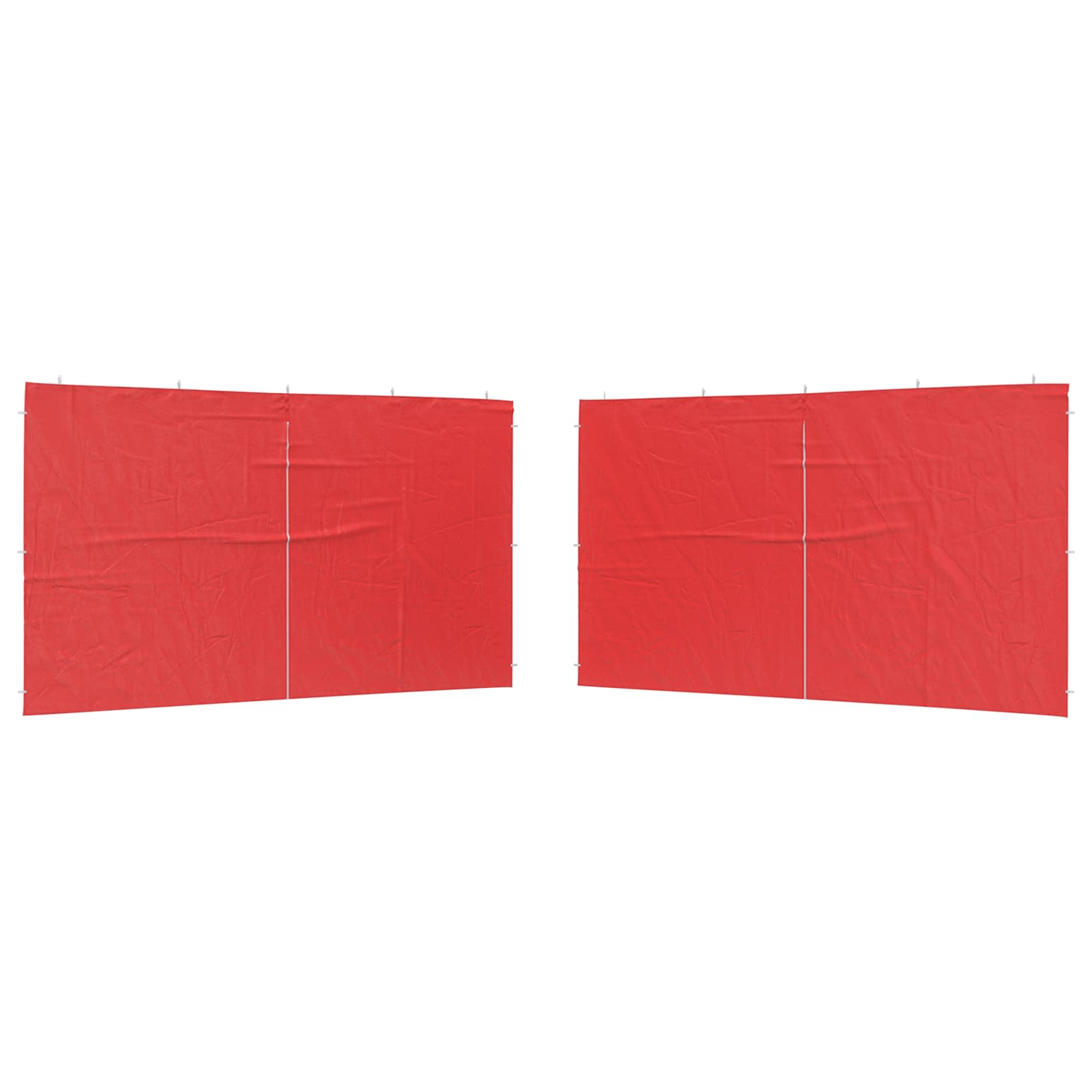 Party Tent Zijwand 2 pcs Rood 400 x 195 cm PE en staal image 2