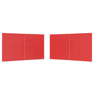 vidaXL Peotelgi k&uuml;lgtool 2 tk 400 x 195 cm Punane PE ja teras