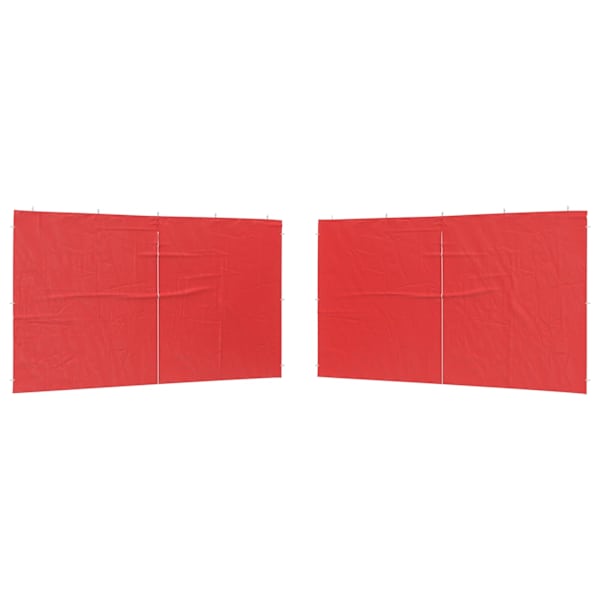 vidaXL Peotelgi k&uuml;lgtool 2 tk 400 x 195 cm Punane PE ja teras