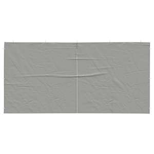 Boční stěna párty stanu 2 ks 400 x 195 cm Světle šedá PE a ocel - obrázek 3