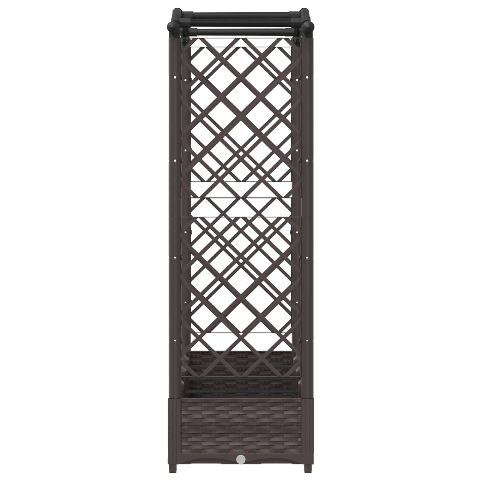 Verhoogd Bed met Trellis en Dak Bruin 207 x 40 x 126 cm PP image 5