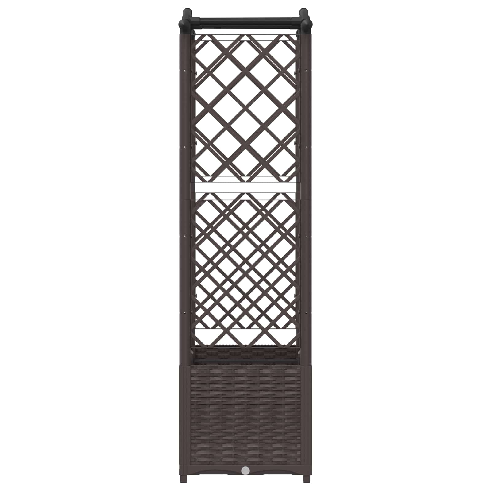 Verhoogd Bed met Trellis en Dak Bruin 125 x 40 x 138 cm PP image 5