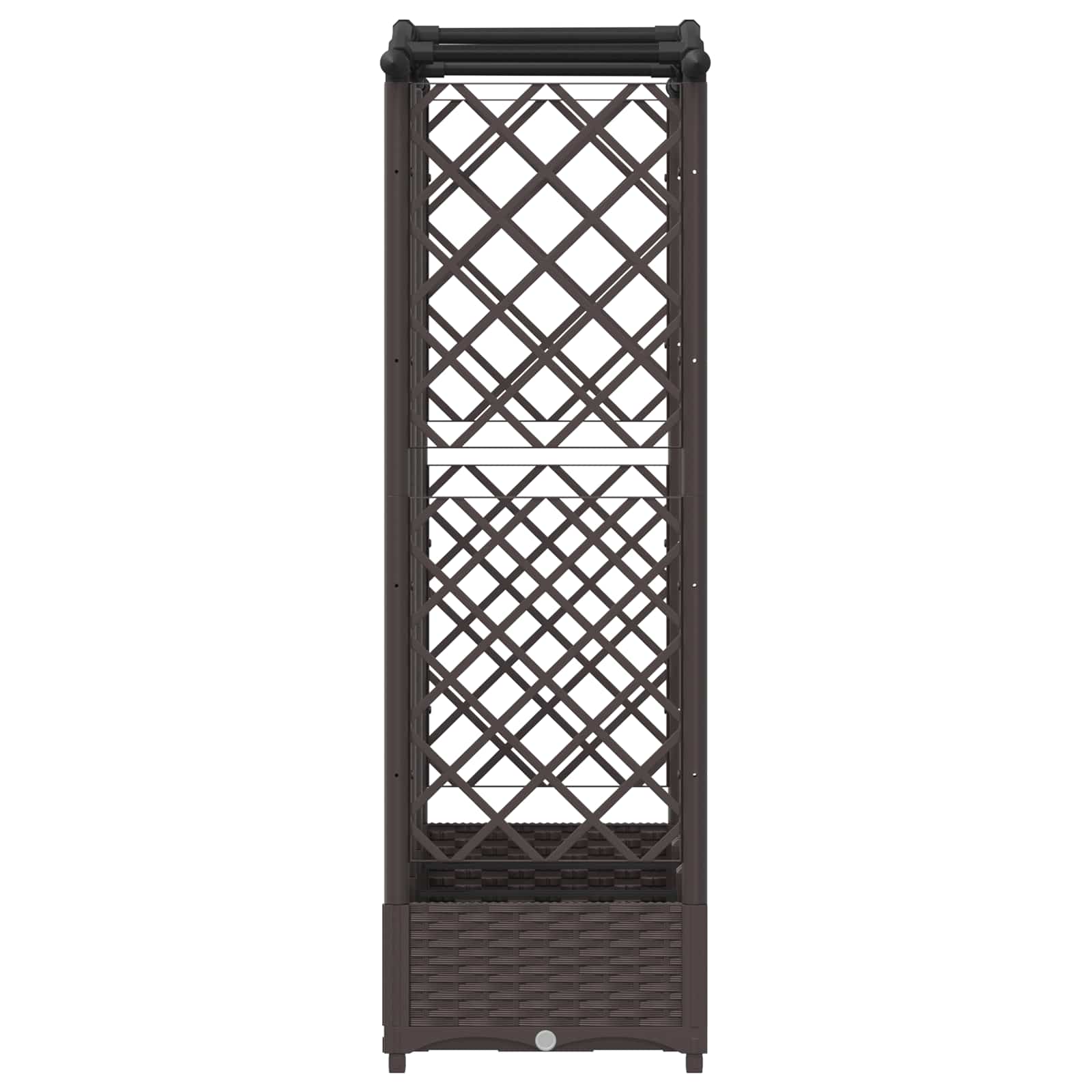 Verhoogd Bed met Trellis en Dak Bruin 163 x 40 x 126 cm PP image 4