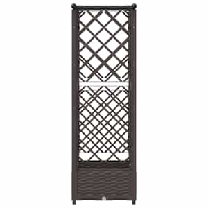 Vyvýšený záhon s treláží a střechou Hnědá 122,5 x 40 x 121 cm - obrázek 5