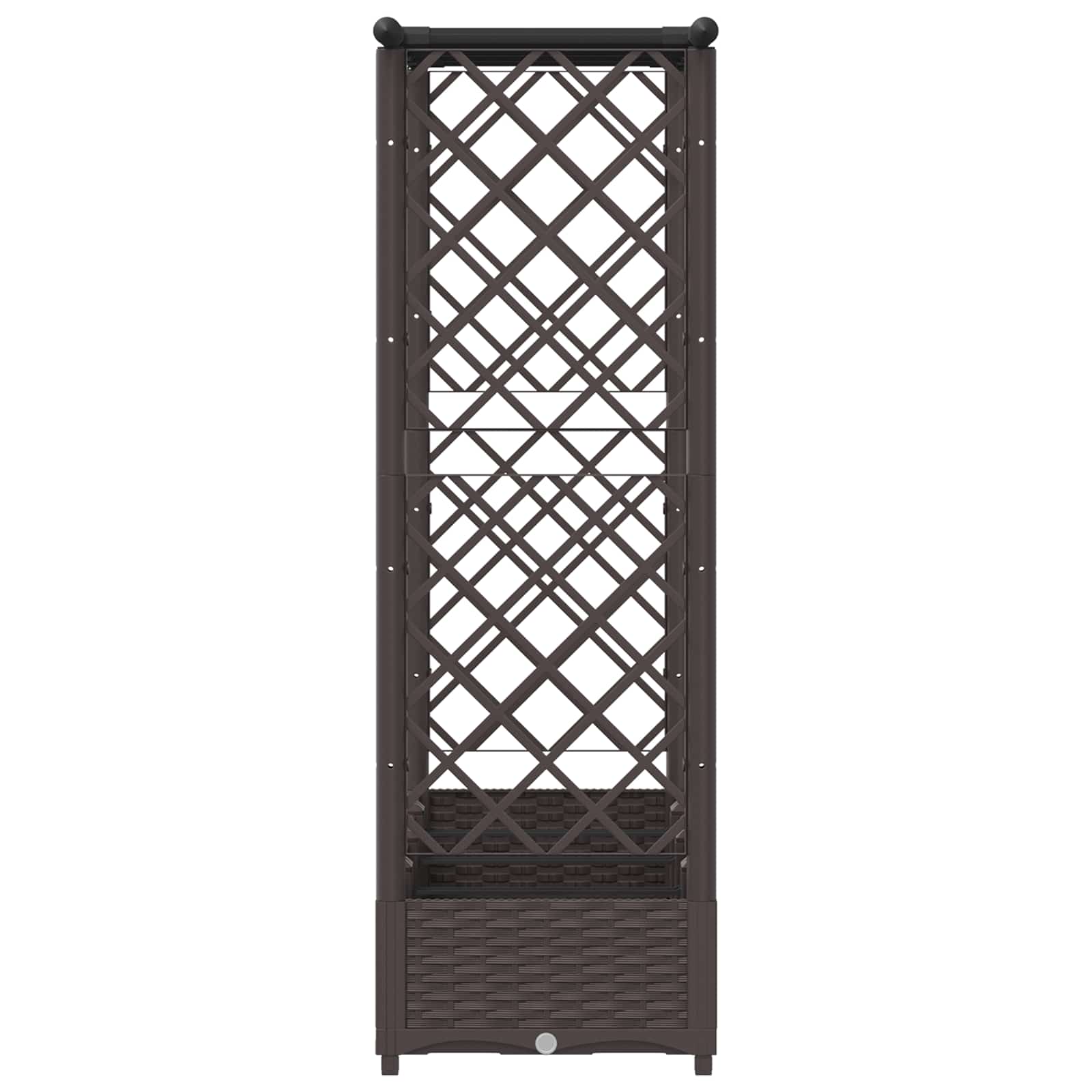 Verhoogd Bed met Trellis en Dak Bruin 203 x 40 x 123 cm PP image 5