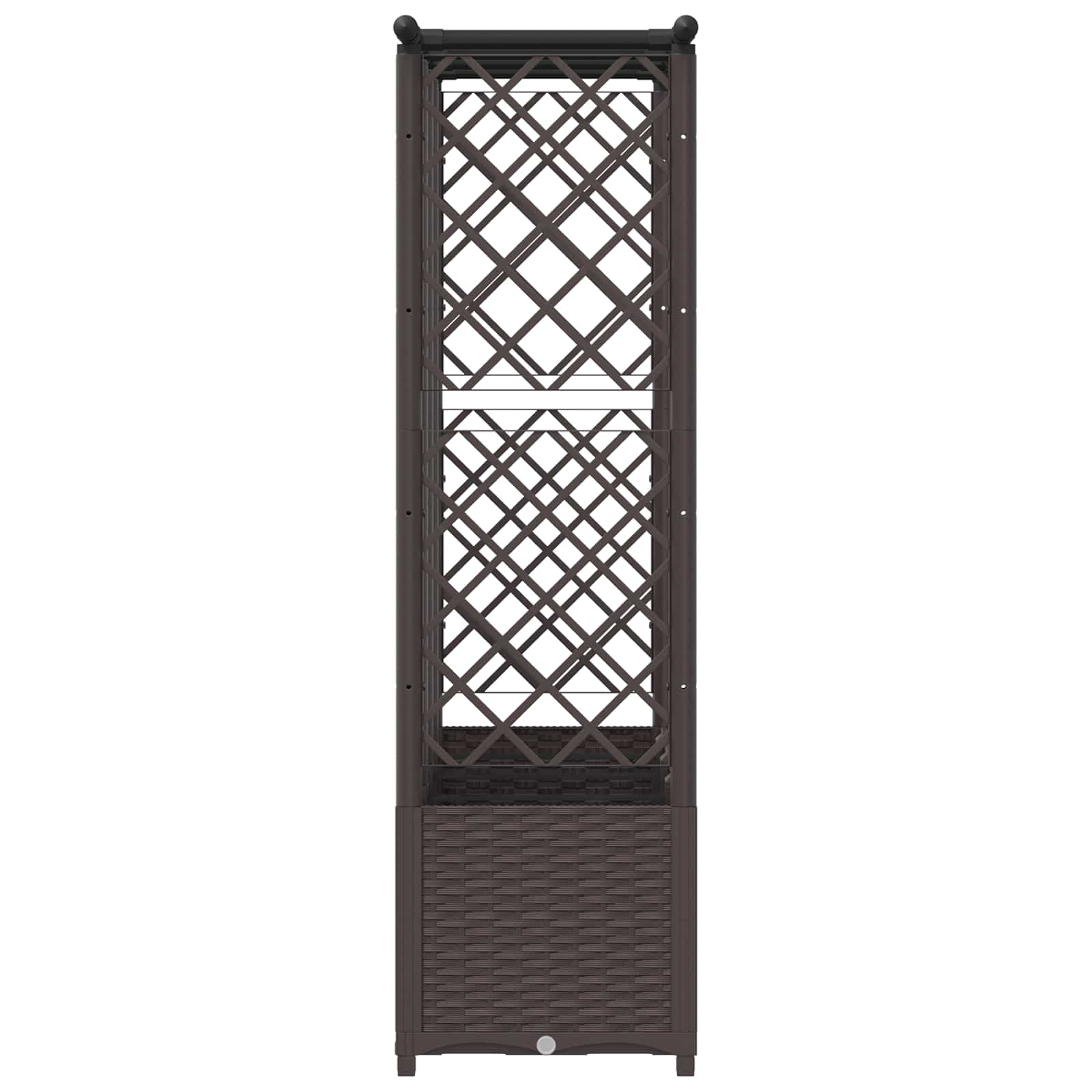 Verhoogd Bed met Trellis en Dak Bruin 203 x 40 x 138 cm PP image 5
